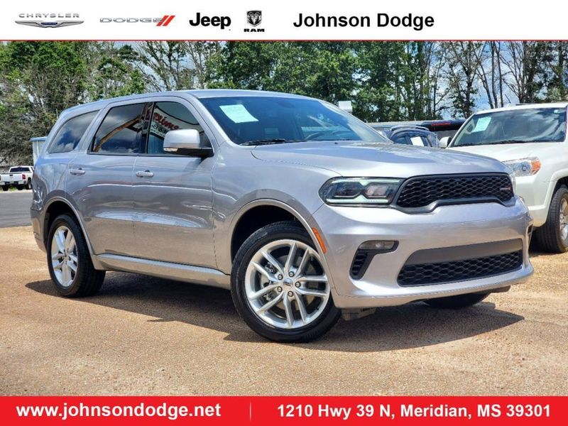 2021 Dodge Durango GT Plus in a Billet Clear Coat exterior color and Blackinterior. Johnson Dodge 601-693-6343 pixelmotiondemo.com 