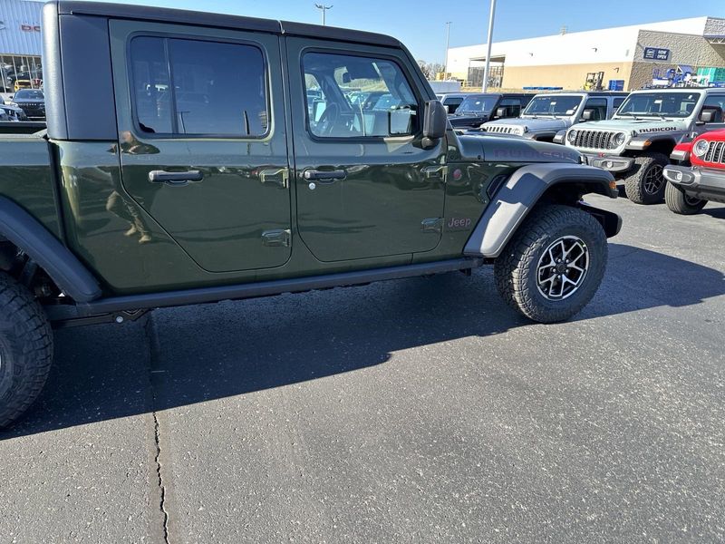 2024 Jeep Gladiator Rubicon 4x4 in a Sarge Green Clear Coat exterior color. Gupton Motors Inc 615-384-2886 guptonmotors.com 