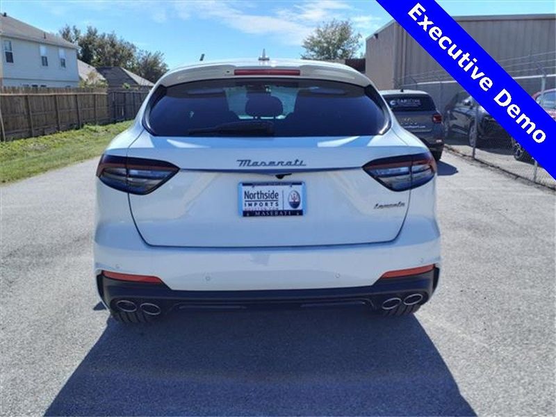 2024 Maserati Levante Modena in a White exterior color and Black/Redinterior. Northside Imports Houston 281-475-4549 northsideimportshouston.com 