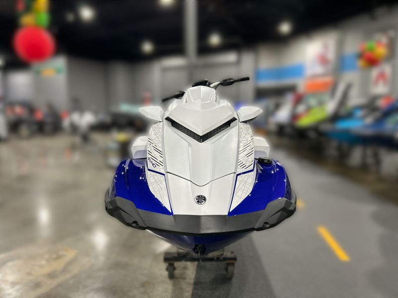 2025 Yamaha GP SVHO W/AUDIO  in a WHITE/RACING BLUE exterior color. Del Amo Motorsports of Redondo Beach (424) 390-7811 delamomotorsports.com 