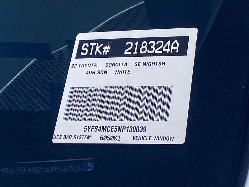 Used 2022 Toyota Corolla SE NightshadeImage 31
