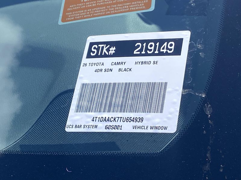 New 2026 Toyota Camry SEImage 20