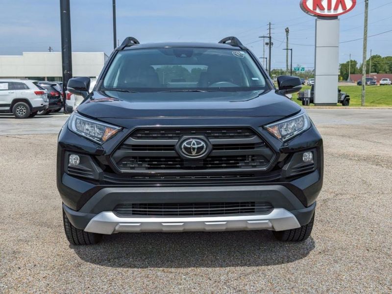 2021 Toyota RAV4 Adventure in a Midnight Black Metallic exterior color. Johnson Dodge 601-693-6343 pixelmotiondemo.com 