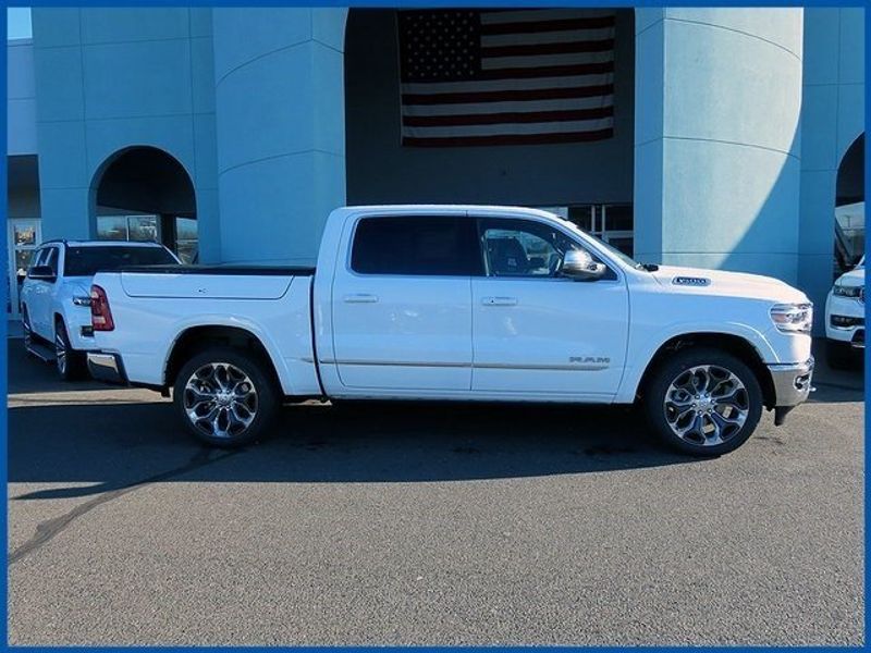2024 RAM 1500 Limited in a Bright White Clear Coat exterior color and Blackinterior. Papas Jeep Ram In New Britain, CT 860-356-0523 papasjeepram.com 