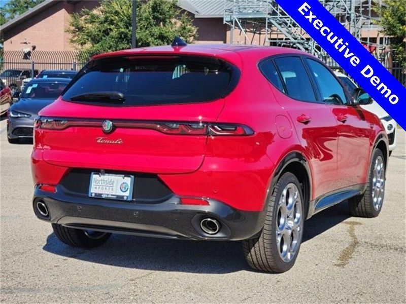 2024 Alfa Romeo Tonale Veloce in a Alfa Rosso exterior color and Blackinterior. Northside Imports Houston 281-475-4549 northsideimportshouston.com 