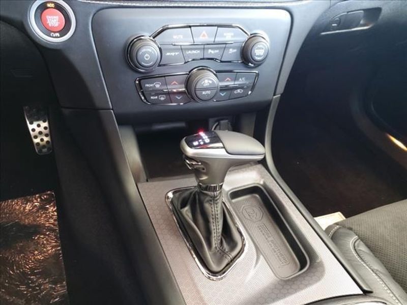 2023 Dodge Charger SRT Hellcat Widebody in a White Knuckle Clear Coat exterior color and Blackinterior. Perris Valley Auto Center 951-657-6100 perrisvalleyautocenter.com 