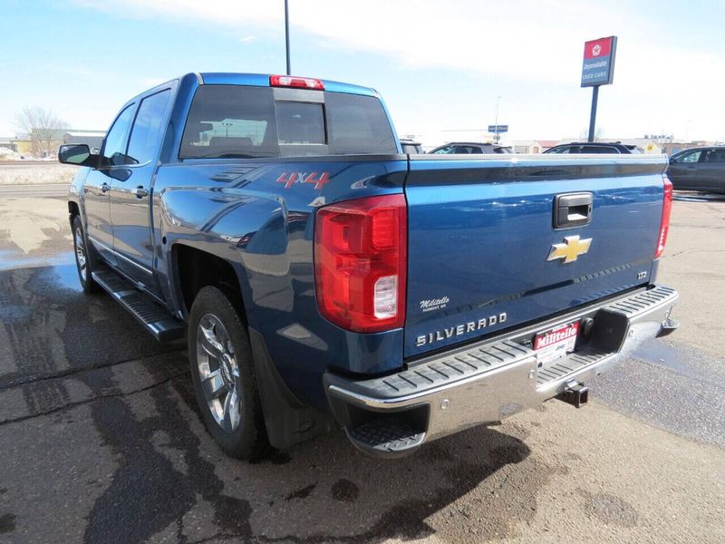 2018 Chevrolet Silverado 1500 LTZ 4x4 4dr Crew Cab 5.8 ft. SB in a Blue exterior color and Grayinterior. Militello Motors ​507-200-4344 militellomotors.net 