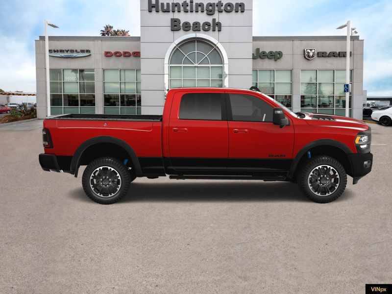 2023 RAM 2500 Power Wagon Rebel Crew Cab 4x4 in a Flame Red exterior color and Blackinterior. BEACH BLVD OF CARS beachblvdofcars.com 