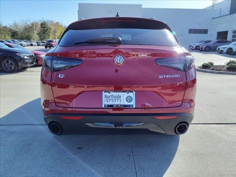 2024 Alfa Romeo Stelvio Sprint Awd in a Alfa Rosso (Red) exterior color and Blackinterior. Northside Alfa Romeo of Houston 281-475-4549 alfaromeousaofnorthhouston.com 