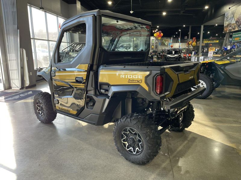 New 2024 Kawasaki RIDGE LIMITED  in a METALLIC SHADOW GOLD exterior color. Del Amo Motorsports of Redondo Beach (424) 390-7811 delamomotorsports.com 