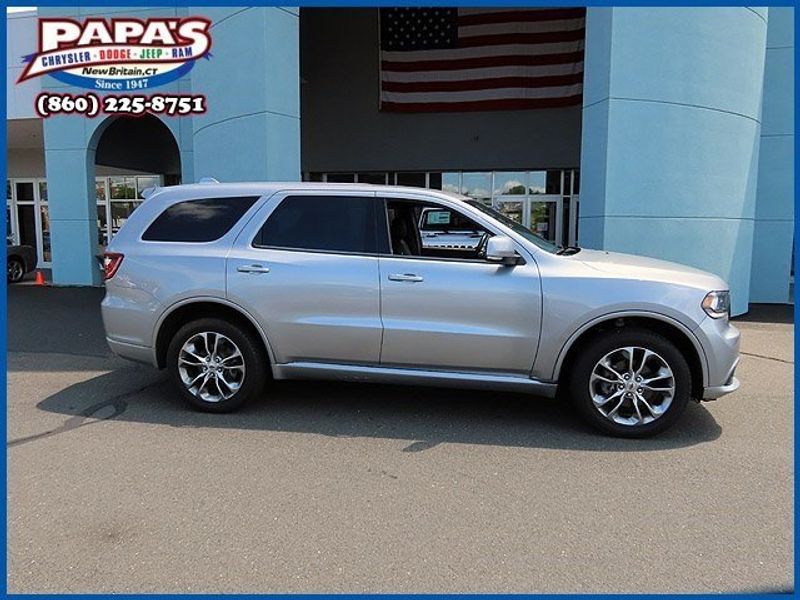 2020 Dodge Durango GT Plus in a Billet Metallic Clear Coat exterior color and Blackinterior. Papas Jeep Ram In New Britain, CT 860-356-0523 papasjeepram.com 