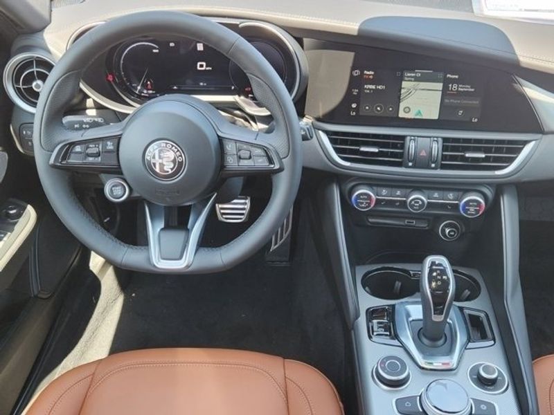 2024 Alfa Romeo Giulia Ti Rwd in a Vesuvio Gray Metallic exterior color and Blackinterior. Northside Alfa Romeo of Houston 281-475-4549 alfaromeousaofnorthhouston.com 