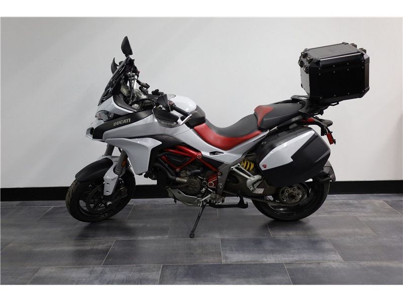 2016 Ducati Multistrada in a White Red exterior color. New England Powersports 978 338-8990 pixelmotiondemo.com 