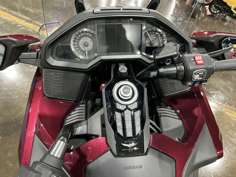 2025 Honda GOLDWING TOUR AIR BAG DCT  in a BORDEAUX RED METALLIC exterior color. Del Amo Motorsports of Redondo Beach (424) 390-7811 delamomotorsports.com 