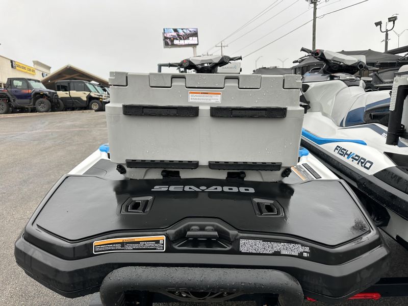 2024 SEADOO PWC GTX FISH 170 AUD BE IBR IDF 24  in a WHITE-BLUE exterior color. Family PowerSports (877) 886-1997 familypowersports.com 