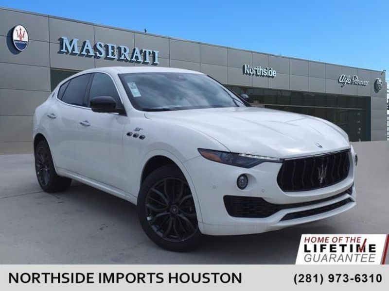 2024 Maserati Levante GT in a White exterior color and Black/Redinterior. Northside Imports Houston 281-475-4549 northsideimportshouston.com 