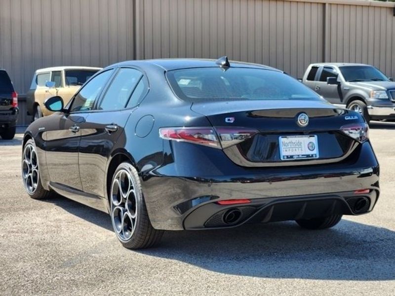 2024 Alfa Romeo Giulia Veloce Rwd in a Vulcano Black Metallic exterior color and Blackinterior. Northside Alfa Romeo of Houston 281-475-4549 alfaromeousaofnorthhouston.com 