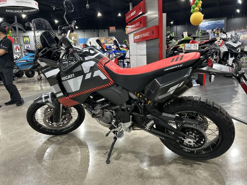 2024 Ducati Desertx  in a R22 LIVERY exterior color. Del Amo Motorsports of Redondo Beach (424) 390-7811 delamomotorsports.com 