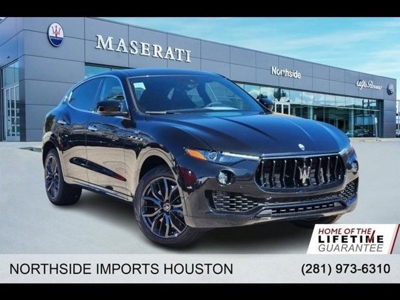 2024 Maserati Levante GT in a Black exterior color and Black/Redinterior. Northside Imports Houston 281-475-4549 northsideimportshouston.com 