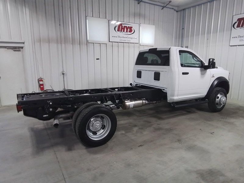 2024 RAM 5500 Chassis Cab Tradesman in a Bright White Clear Coat exterior color and Diesel Gray/Blackinterior. Thys Motor Company 319-318-6640 pixelmotiondemo.com 