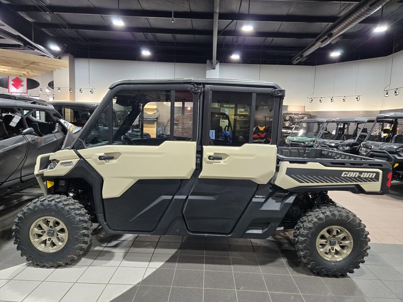 2025 Can-Am DEFENDER MAX LIMITED CAB HD10 DESERT TAN AND STEALTH BLACKImage 1