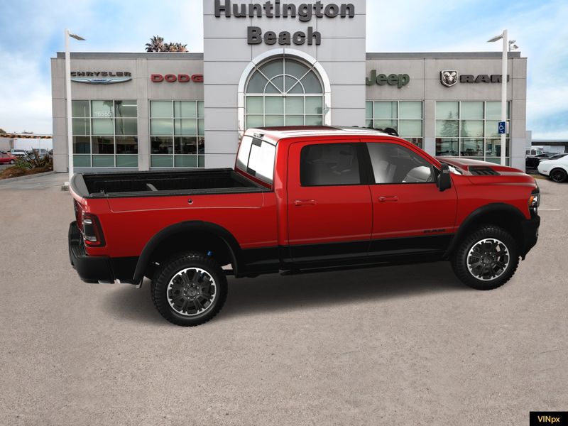 2023 RAM 2500 Power Wagon Rebel Crew Cab 4x4 in a Flame Red exterior color and Blackinterior. BEACH BLVD OF CARS beachblvdofcars.com 