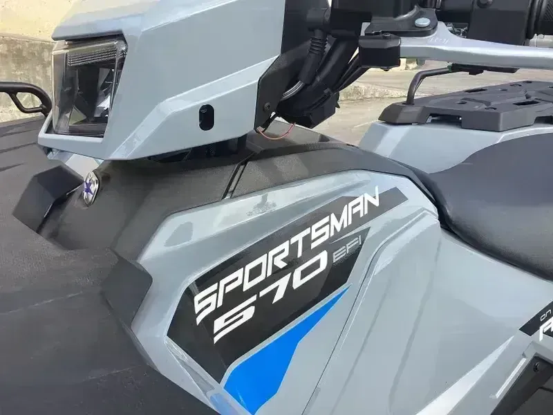 2024 POLARIS SPORTSMAN 570 PREMIUM STORM GRAY in a STORM GRAY exterior color. Family PowerSports (877) 886-1997 familypowersports.com 