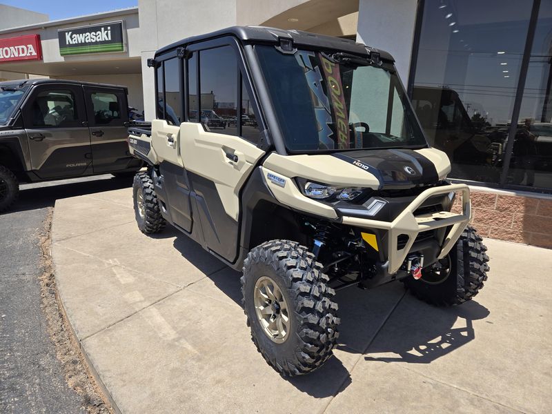 2025 Can-Am DEFENDER MAX LIMITED CAB HD10 DESERT TAN AND STEALTH BLACK Image 1