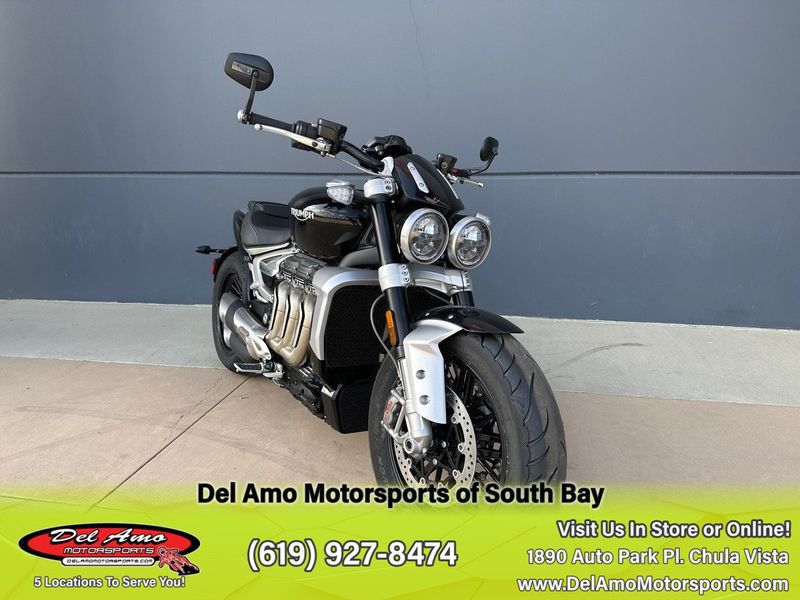 2024 Triumph ROCKET 3 R  in a SAPPHIRE BLACK exterior color. Del Amo Motorsports of South Bay (619) 547-1937 delamomotorsports.com 