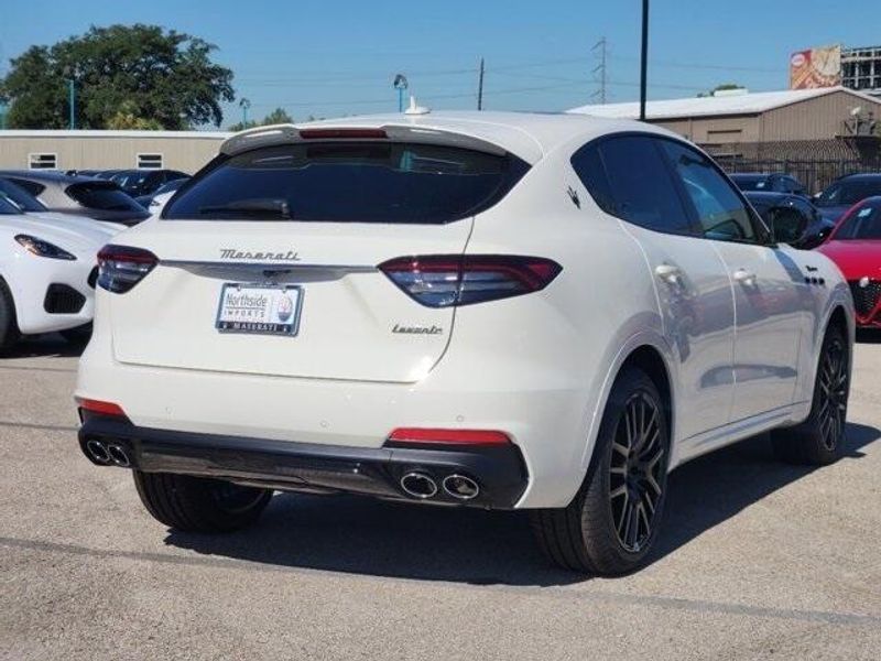 2024 Maserati Levante Modena in a White exterior color and Black/Redinterior. Northside Imports Houston 281-475-4549 northsideimportshouston.com 