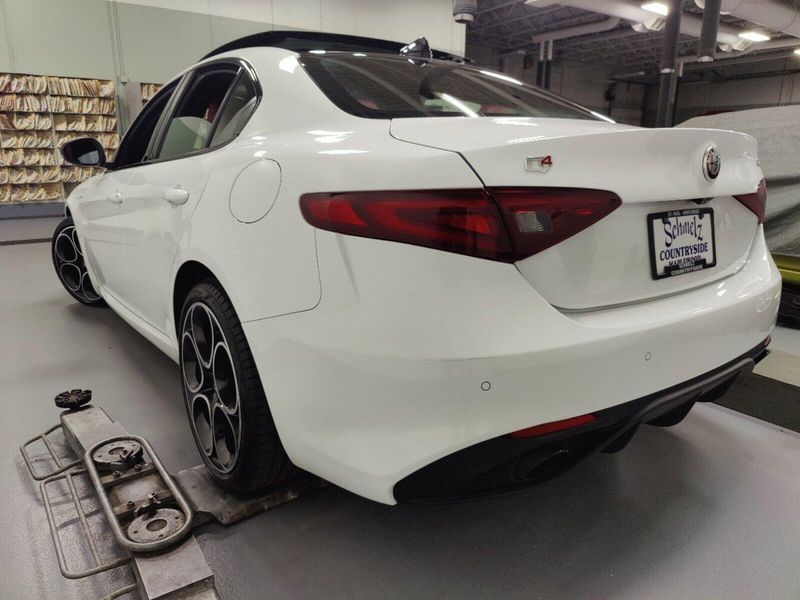 2022 Alfa Romeo Giulia Veloce in a Alfa White exterior color and Blackinterior. Schmelz Countryside Alfa Romeo and Fiat (651) 968-0556 schmelzfiat.com 