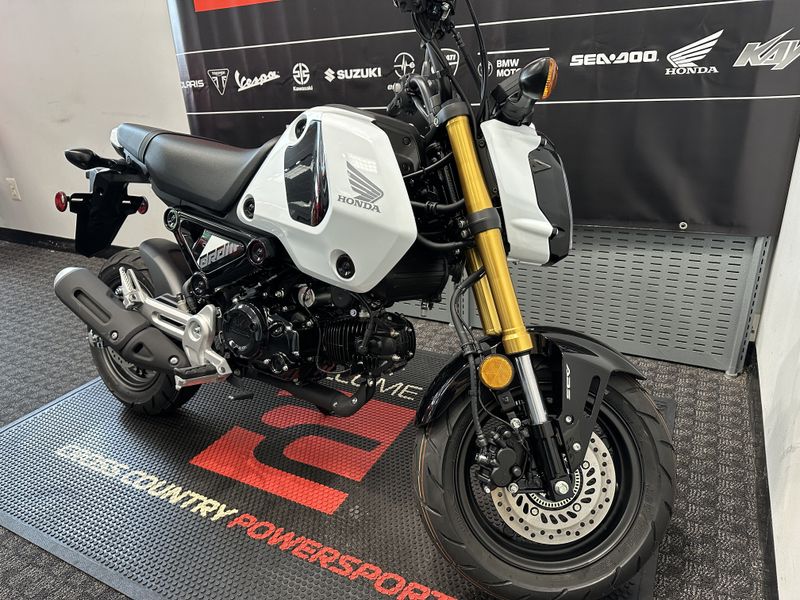 2024 Honda GROM ABS in a PEARL WHITE exterior color. Cross Country Powersports 732-491-2900 crosscountrypowersports.com 