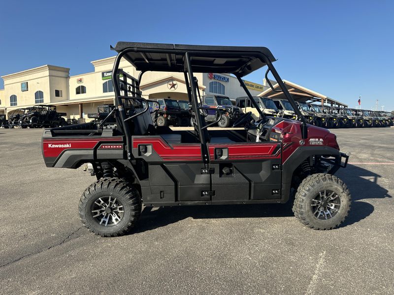 2025 Kawasaki MULE PROFXT 1000 LE RANCH EDITION METALLIC DEEP REDImage 3