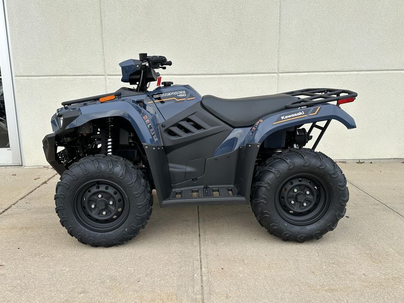 2025 Kawasaki Brute Force 450 4x4 in a Grayish Blue exterior color. Cross Country Powersports 732-491-2900 crosscountrypowersports.com 