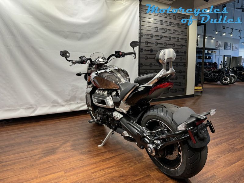 2023 Triumph Rocket 3 GT Chrome  in a Chrome/Diablo Red exterior color. Motorcycles of Dulles 571.934.4450 motorcyclesofdulles.com 