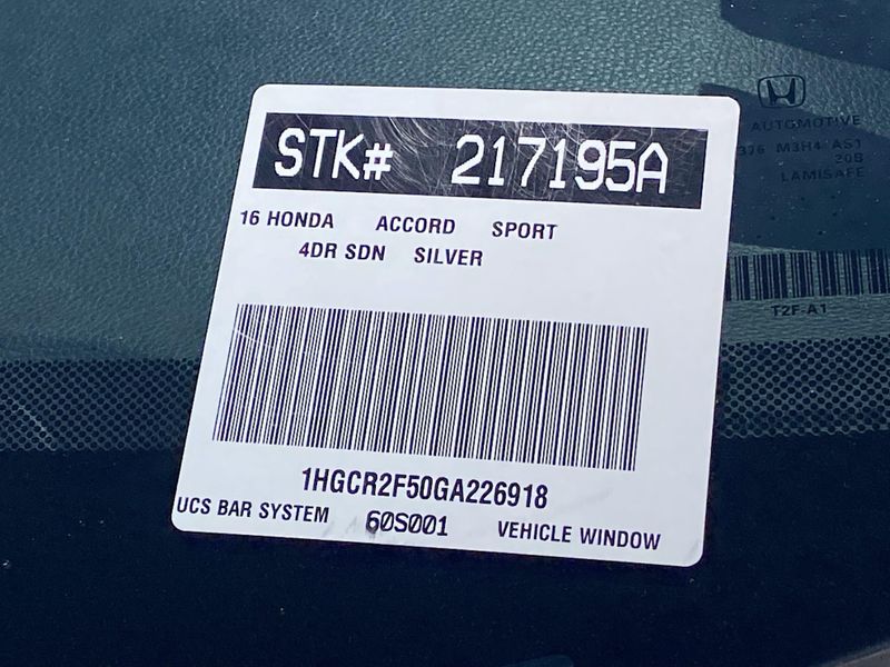 2016 Honda Accord Sedan SportImage 31