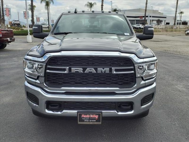 2024 RAM 3500 Tradesman in a Granite Crystal Metallic Clear Coat exterior color and -X8interior. Perris Valley Auto Center 951-657-6100 perrisvalleyautocenter.com 