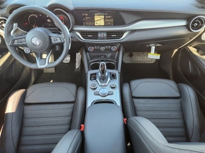 2024 Alfa Romeo Stelvio Veloce Awd in a Misano Blue Metallic exterior color and Blackinterior. Northside Alfa Romeo of Houston 281-475-4549 alfaromeousaofnorthhouston.com 