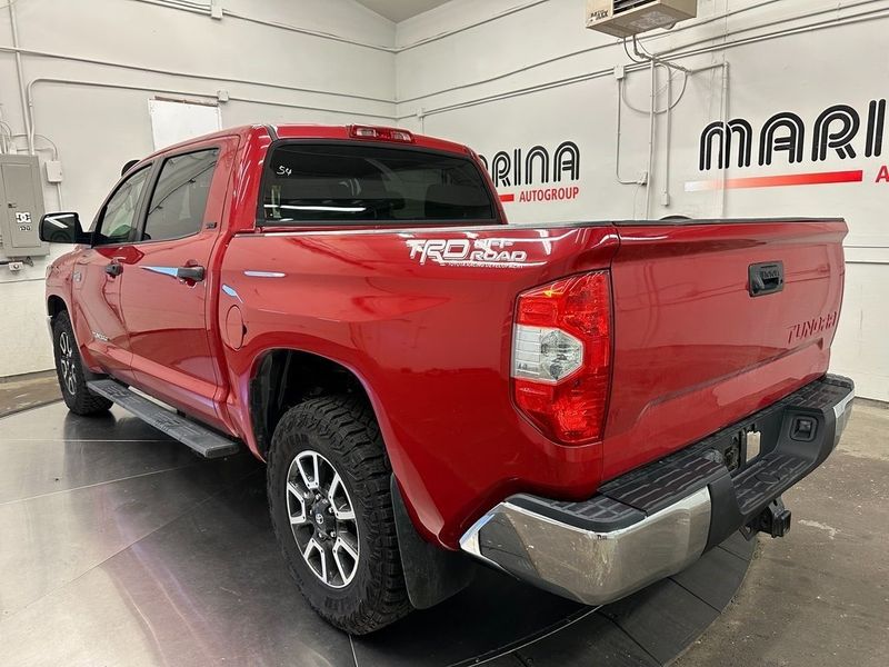 2019 Toyota Tundra TRD Pro in a Barcelona Red Metallic exterior color and Graphiteinterior. Marina Auto Group (855) 564-8688 marinaautogroup.com 