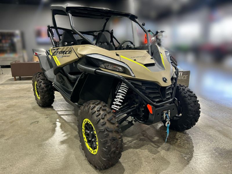 New 2024 CFMOTO ZFORCE 950 HO EX G1  in a DESERT TAN exterior color. Del Amo Motorsports of Redondo Beach (424) 390-7811 delamomotorsports.com 