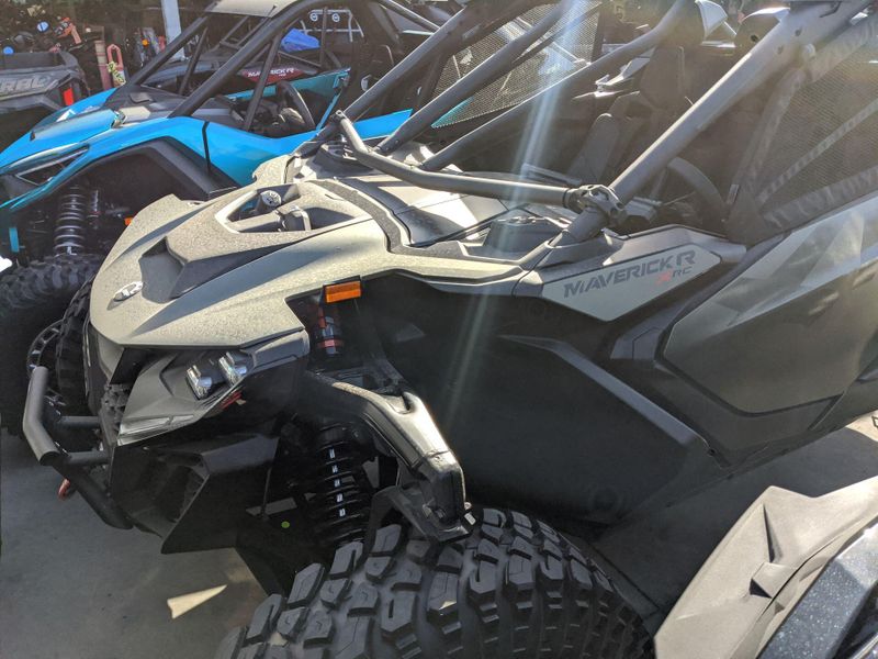 New 2027 Can-Am MAVERICK R MAX X RC WITH SMART-SHOX 999T DCT  in a LOFT GREEN SATIN exterior color. Del Amo Motorsports of San Diego (619) 927-8474 delamomotorsports.com 
