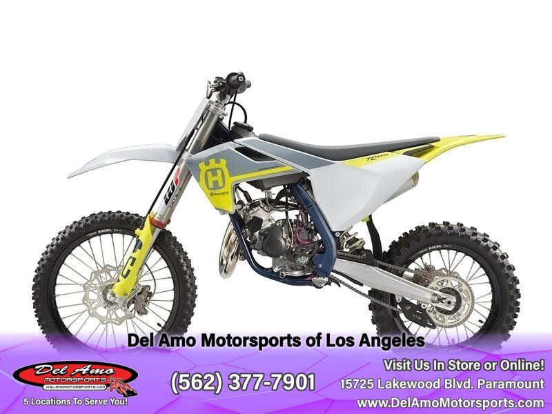 2024 HUSQVARNA TC 85 17/14  in a WHITE exterior color. Del Amo Motorsports of Los Angeles (562) 262-9181 delamomotorsports.com 