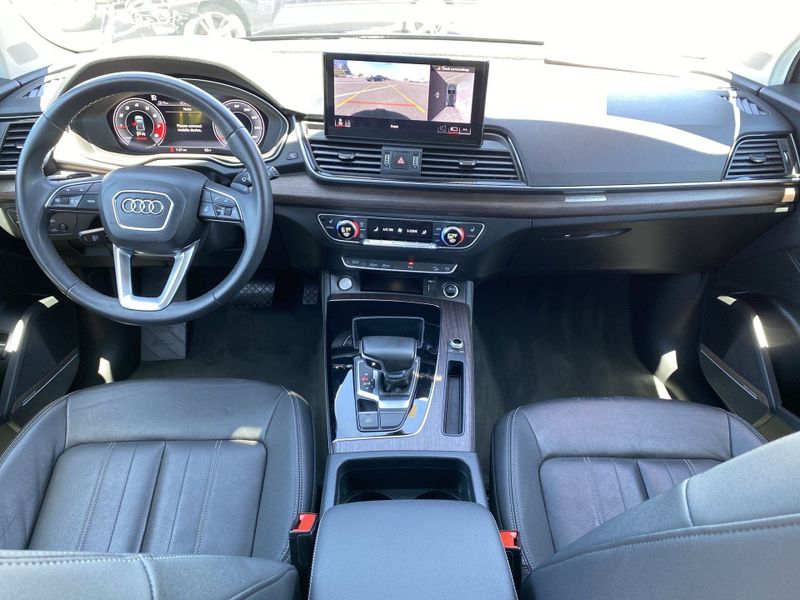 2021 Audi Q5 45 Premium Plus in a Black exterior color and Blackinterior. BEACH BLVD OF CARS beachblvdofcars.com 