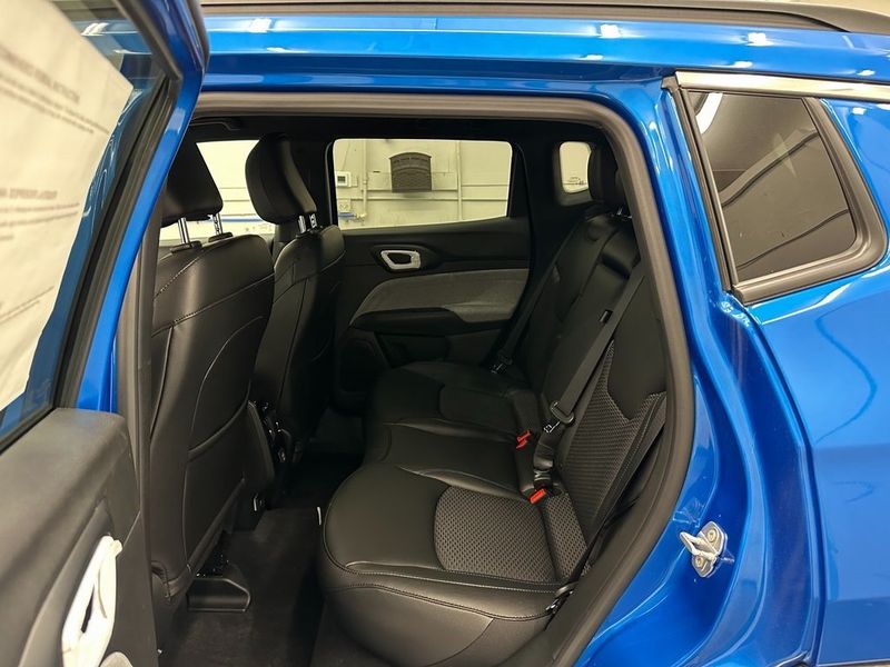 2024 Jeep Compass Latitude 4x4 in a Laser Blue Pearl Coat exterior color. Marina Chrysler Dodge Jeep RAM (855) 616-8084 marinadodgeny.com 
