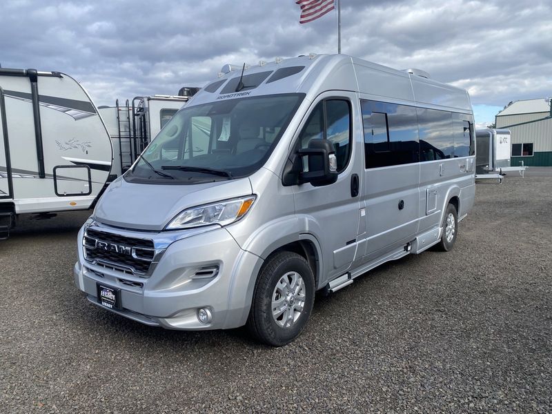 2024 ROADTREK Pivot  in a Silver Metallic exterior color and Chestnut Browninterior. Legacy Powersports 541-663-1111 legacypowersports.net 