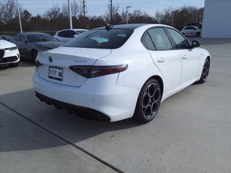 2024 Alfa Romeo Giulia Veloce in a Alfa White exterior color and Blackinterior. Northside Imports Houston 281-475-4549 northsideimportshouston.com 