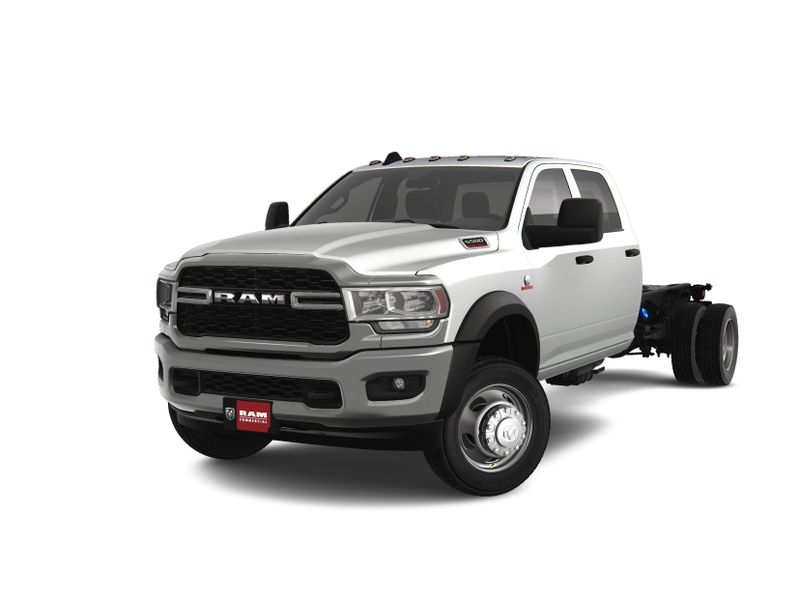 2024 RAM 5500HD Tradesman in a Bright White Clear Coat exterior color and Diesel Gray/Blackinterior. McPeek