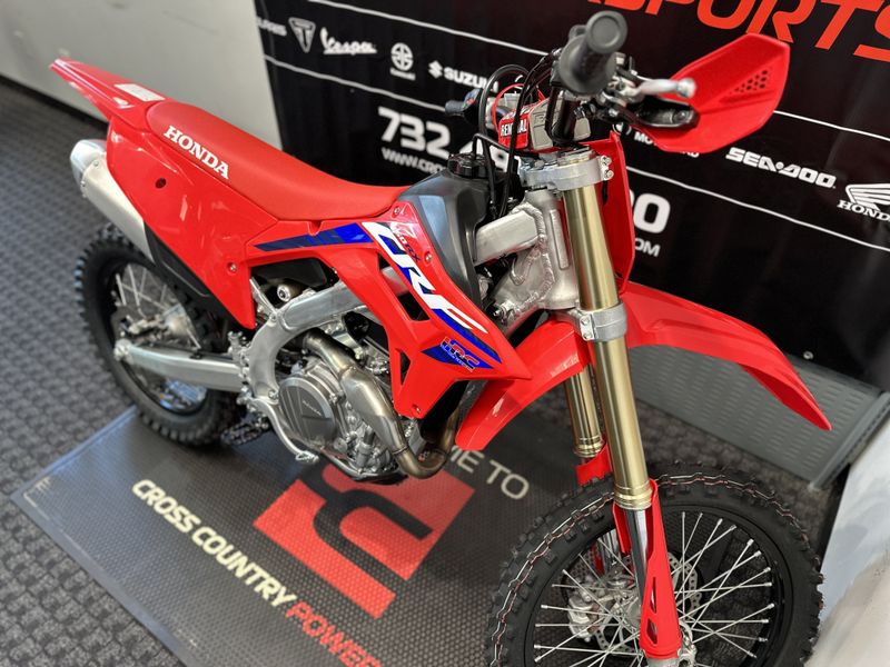 2023 Honda CRF450RX in a RED exterior color. Cross Country Powersports 732-491-2900 crosscountrypowersports.com 