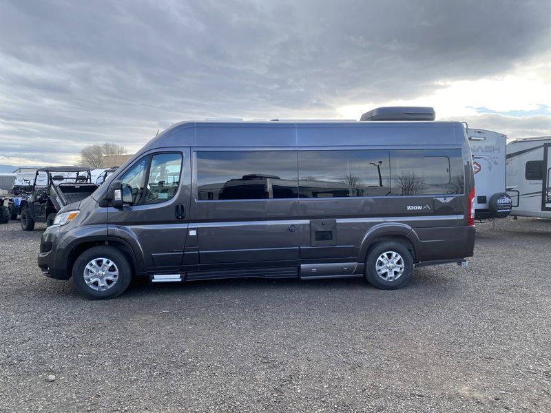 2024 ROADTREK Zion  in a Granite Metallic exterior color and White Sandinterior. Legacy Powersports 541-663-1111 legacypowersports.net 