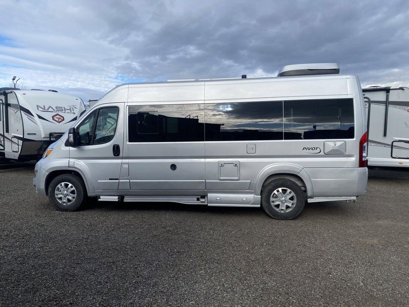 2024 ROADTREK Pivot  in a Silver Metallic exterior color and Chestnut Browninterior. Legacy Powersports 541-663-1111 legacypowersports.net 